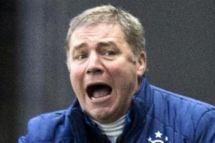 ally mccoist rangers players standard season delighted against queen half second display side park his