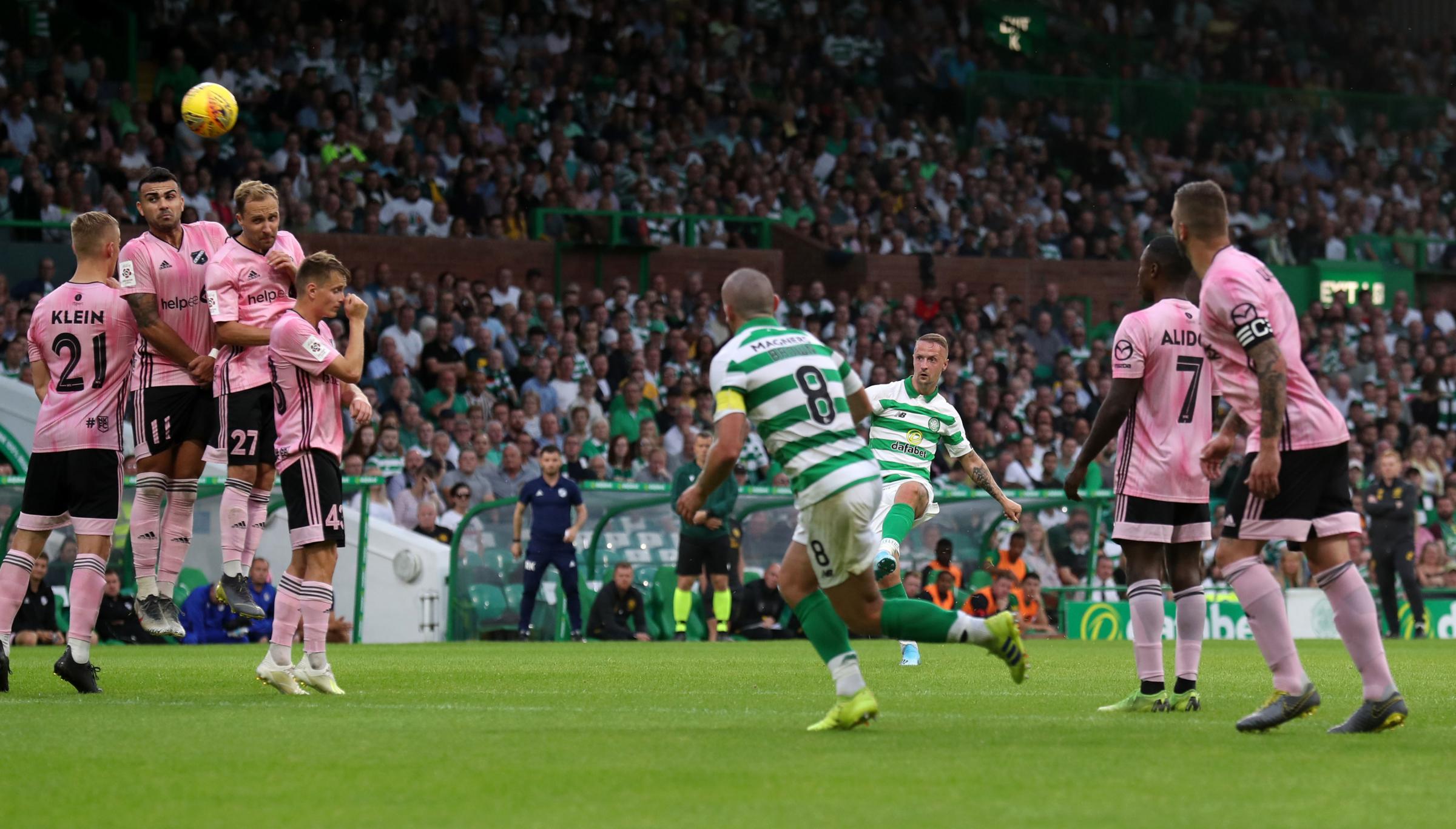 Celtic 5 Nomme Kalju 0: Leigh Griffiths back on target at last with stunning free-kick