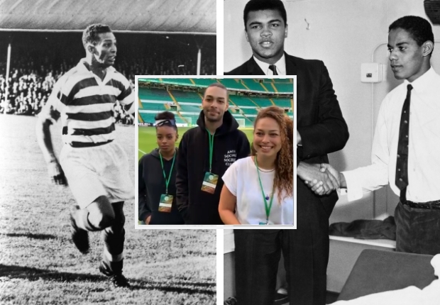 Celtic’s first black player Gil Heron’s grandkids visit Parkhead