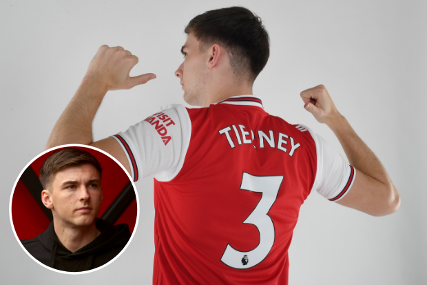 Kieran Tierney takes in first Arsenal game at Emirates after making £25m move from Celtic