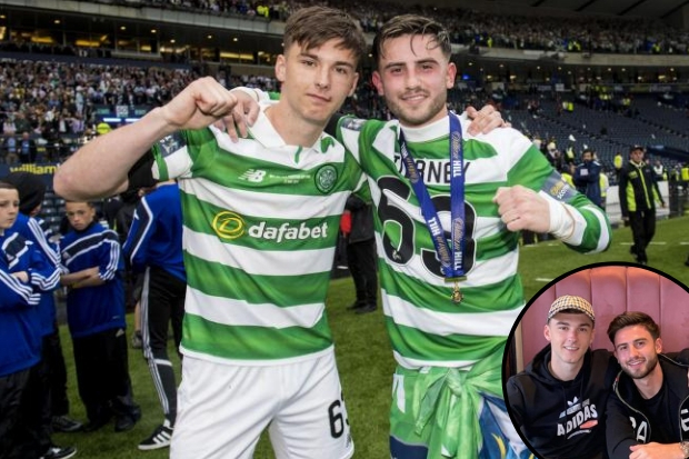 Arsenal star Kieran Tierney catches up with former Celtic teammate Patrick Roberts