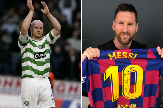 Lionel Messi donates signed jersey to Celtic hero John Hartson’s charity foundation