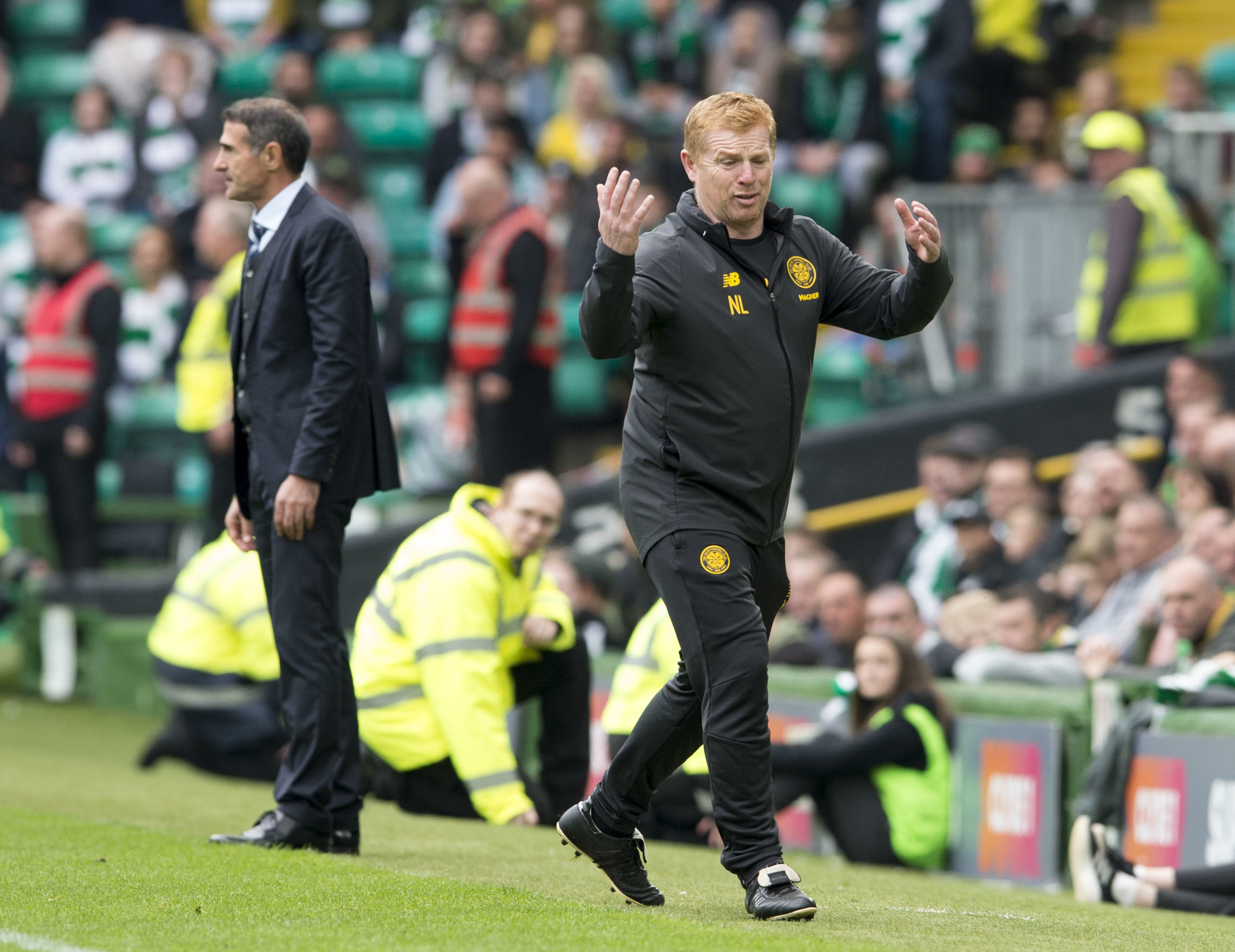 Neil Lennon: I’m glad managers can be yellow carded now and not just sent to the stands