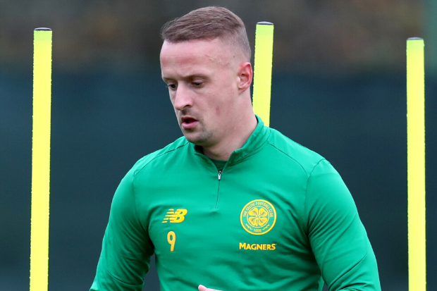 Leigh Griffiths takes part in Celtic training session at Parkhead before Lazio trip