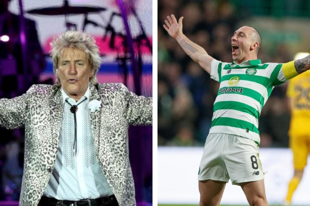 Celtic star Scott Brown and Lisbon Lions attend Rod Stewart’s opening night at the Hydro