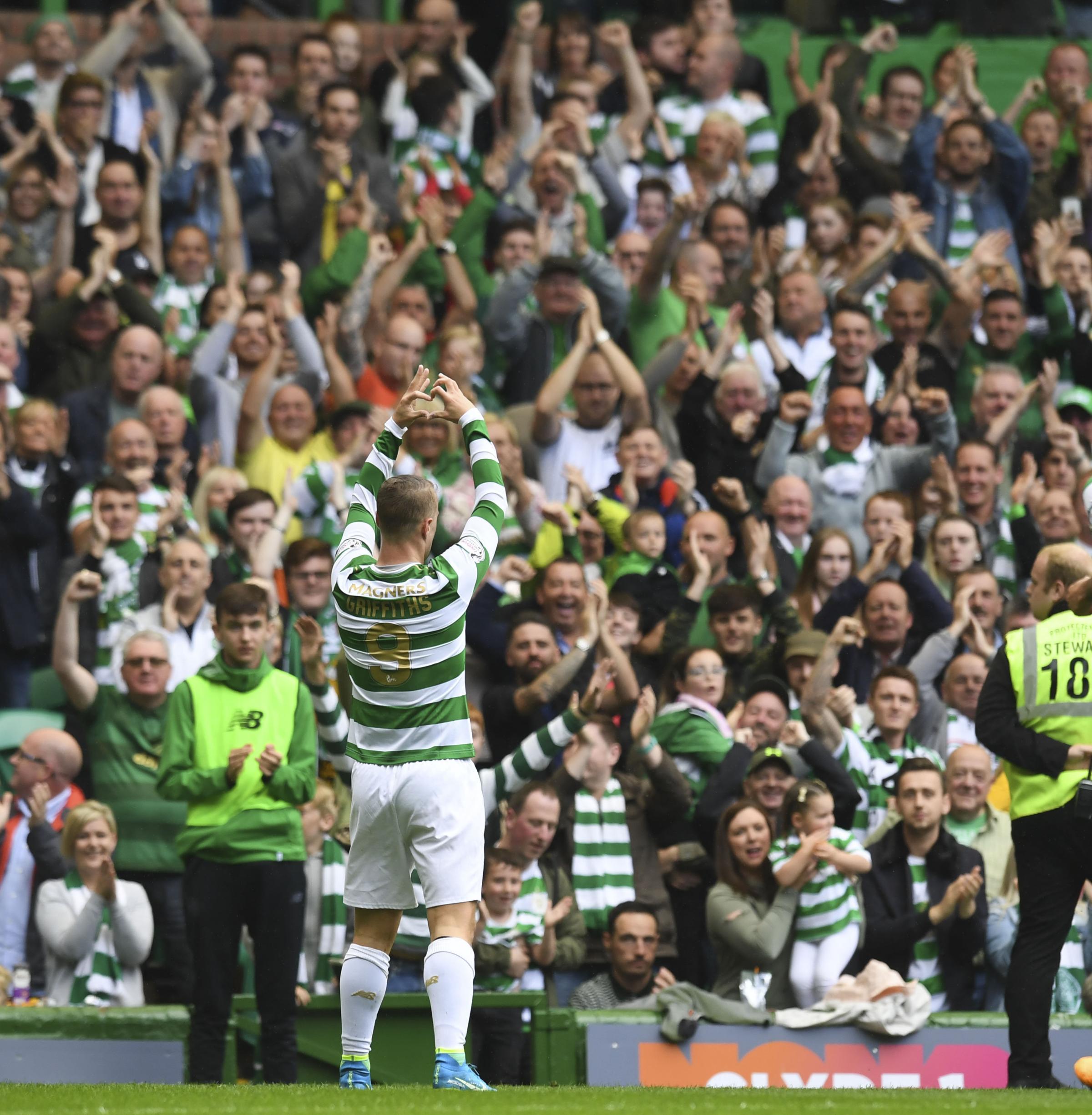 Celtic player ratings – Leigh Griffiths is the Scottish champions’ star man as league flag is unfurled