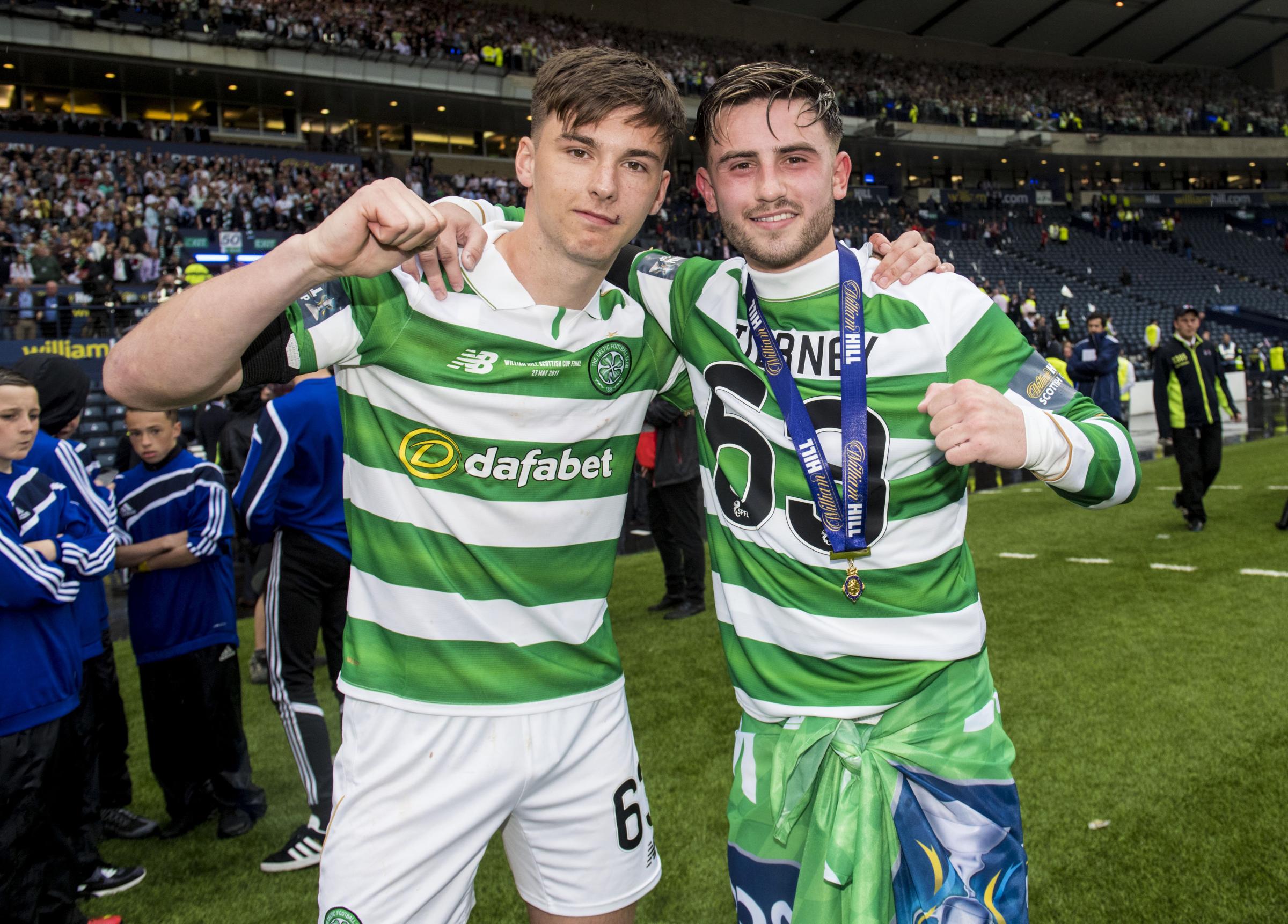 Celtic’s Kieran Tierney had to keep quiet on Patrick Roberts’ return