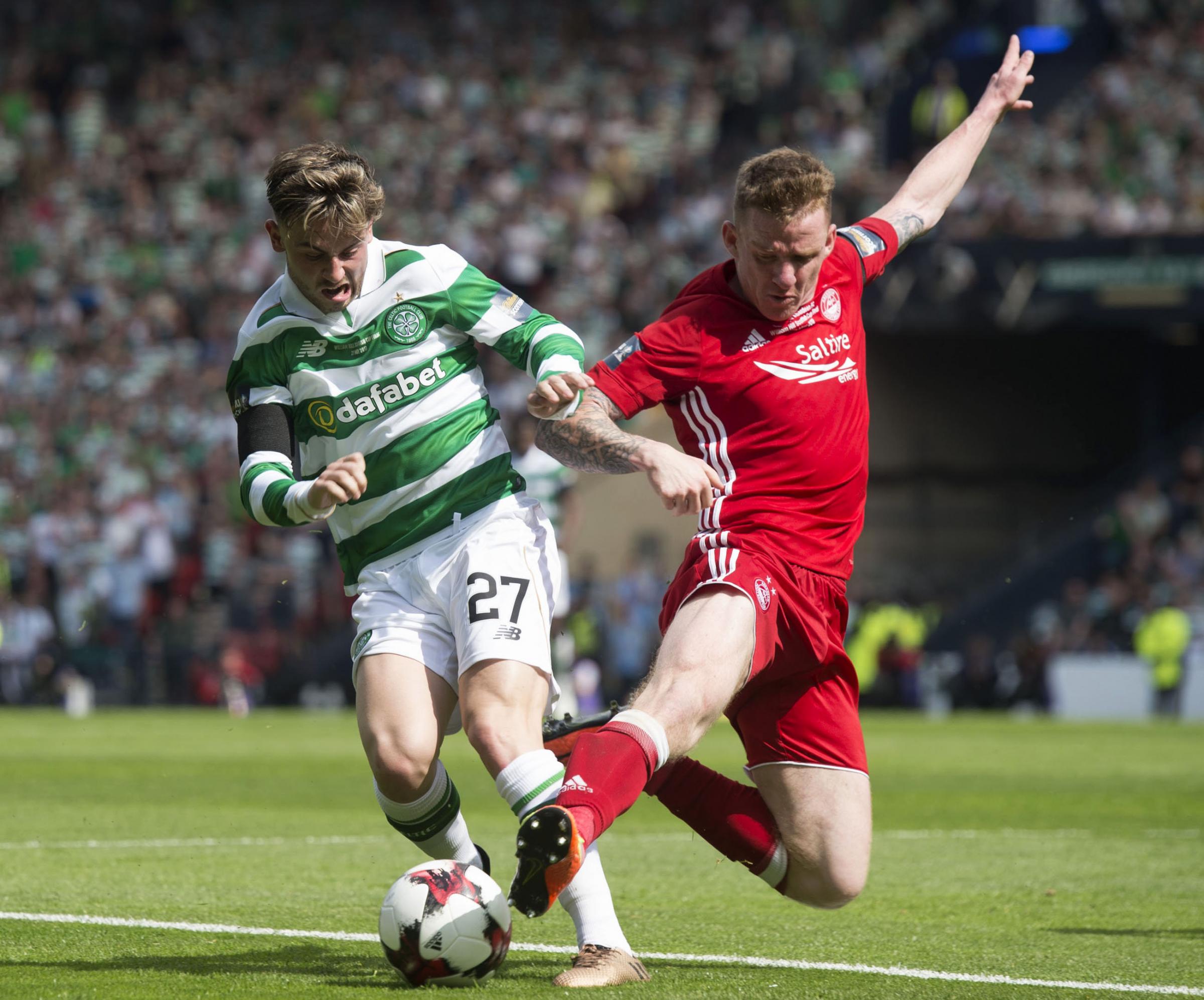 Celtic’s Jonny Hayes up for the fight with James Forrest and Patrick Roberts to be Parkhead wide Bhoy