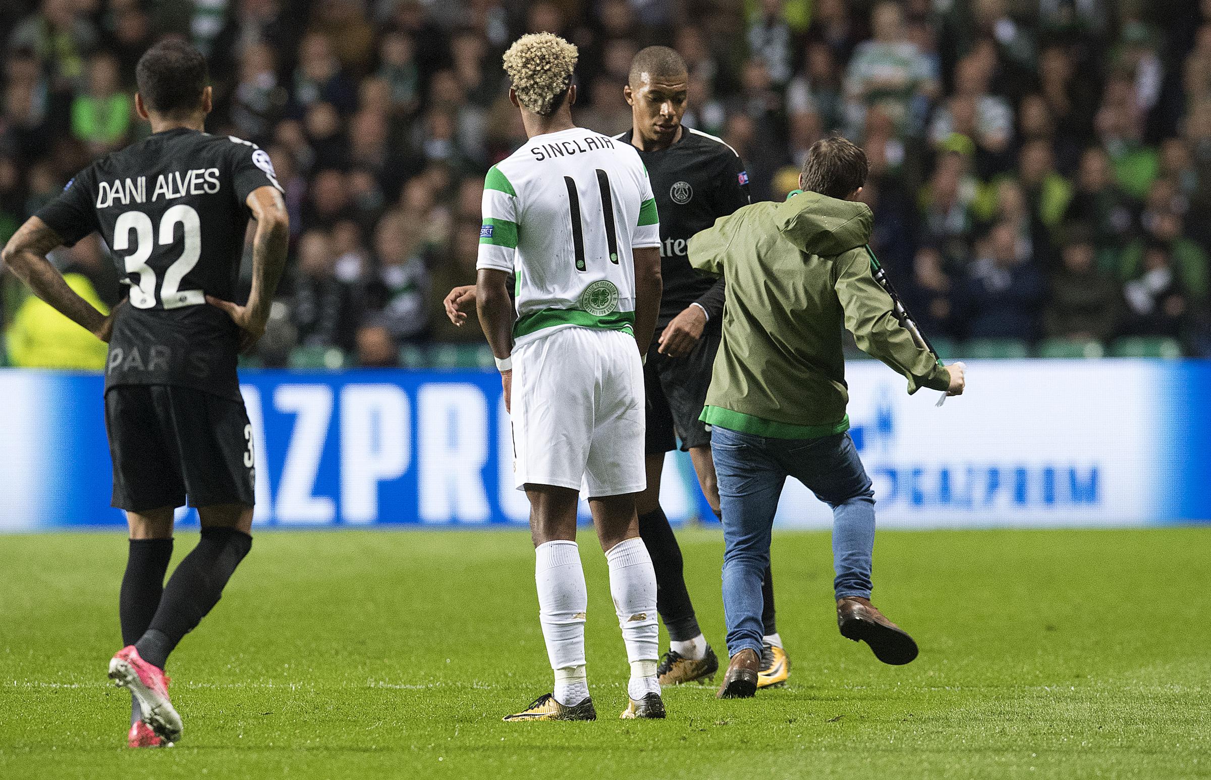 UEFA open disciplinary proceedings against Celtic after fan’s rush onto Parkhead pitch