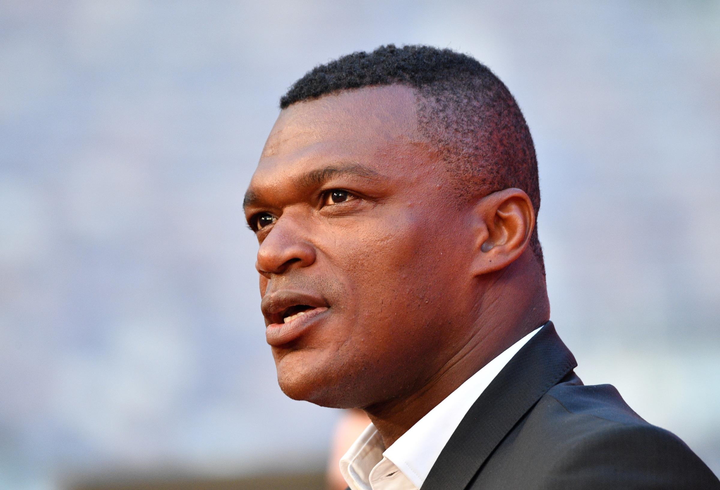 Former Chelsea and Milan defender Marcel Desailly joins in as Celtic fans sing You’ll Never Walk Alone