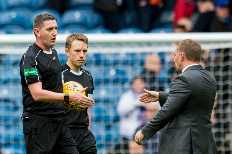 Brendan Rodgers praises referee for handling of Celtic’s fiery win over Rangers