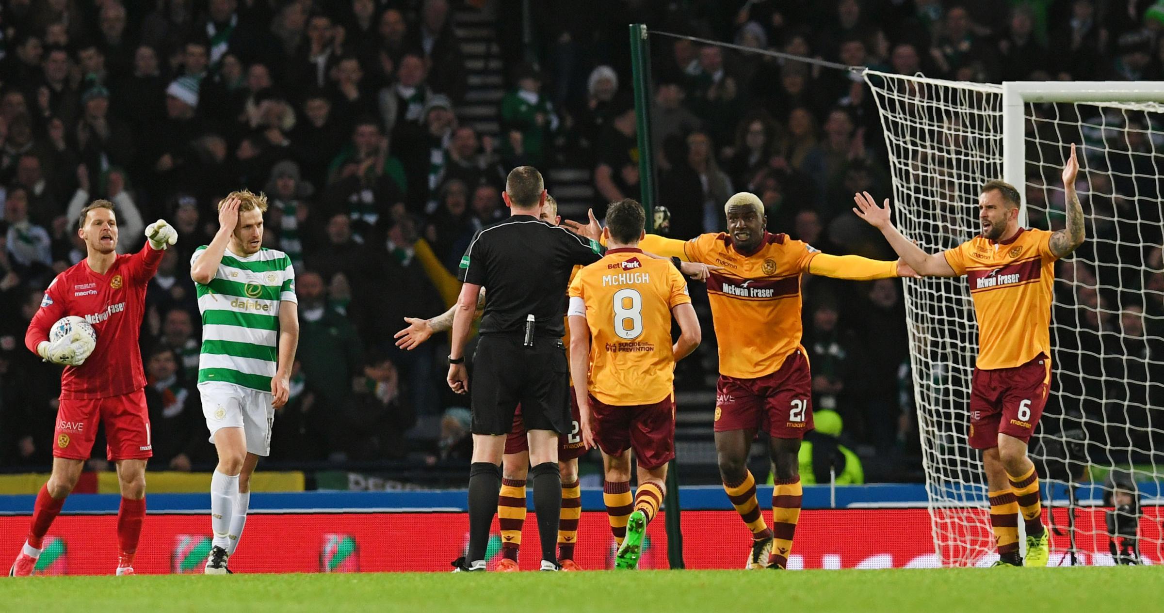 ‘Referee asked Celtic winger Scott Sinclair if he dived’ claim Motherwell duo