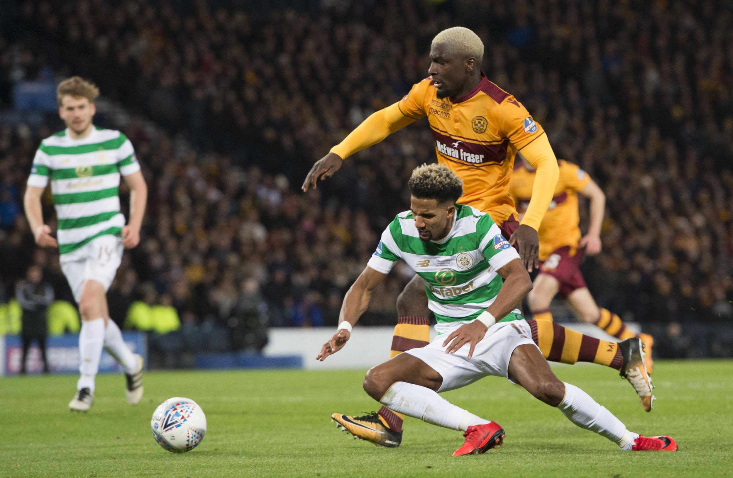 ‘Cheats are never winners’: Wife of Motherwell legend hits out at Celtic’s Scott Sinclair for cup final dive