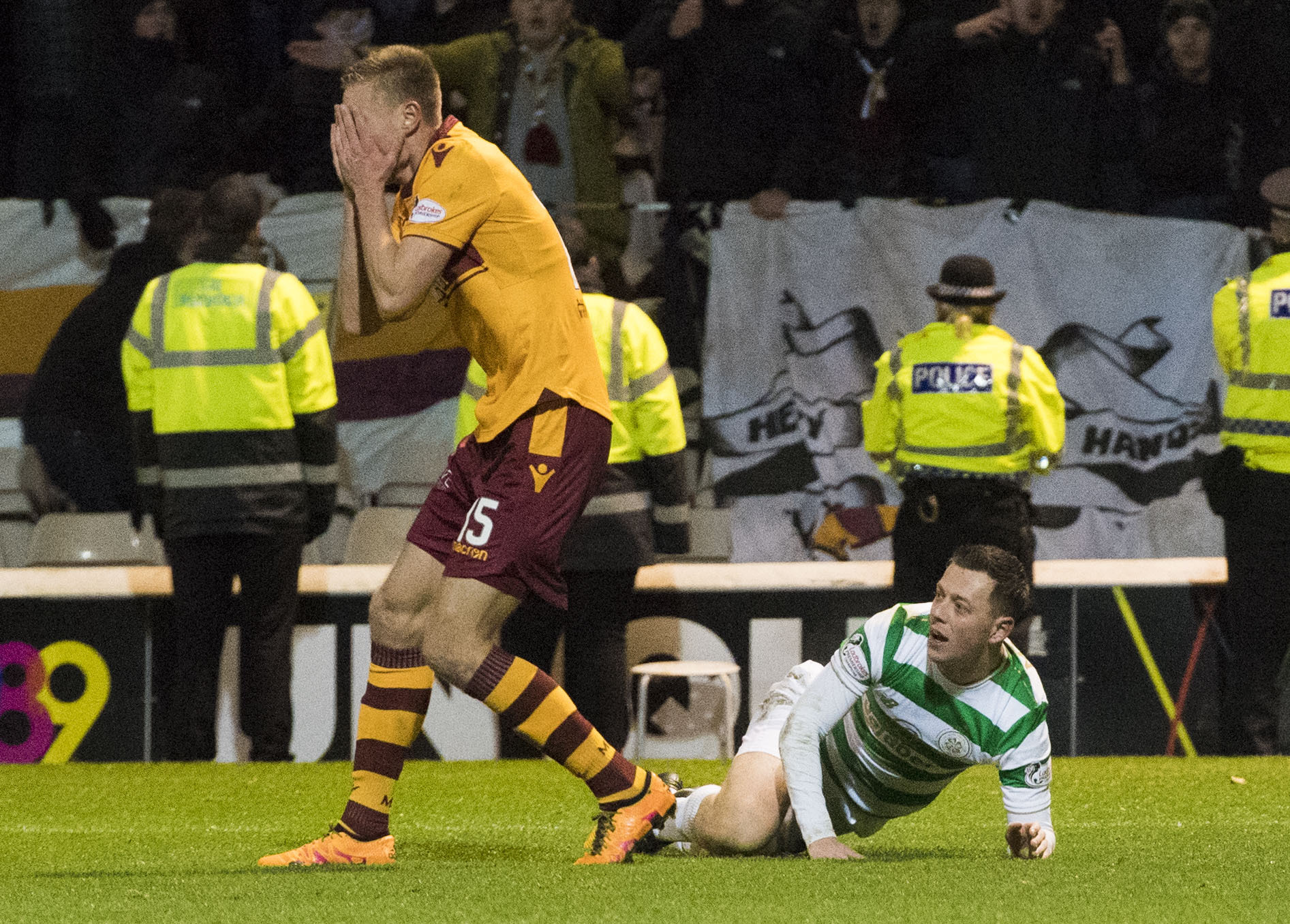 Motherwell’s Andy Rose accuses Celtic’s Callum McGregor of “flopping over” to win late penalty