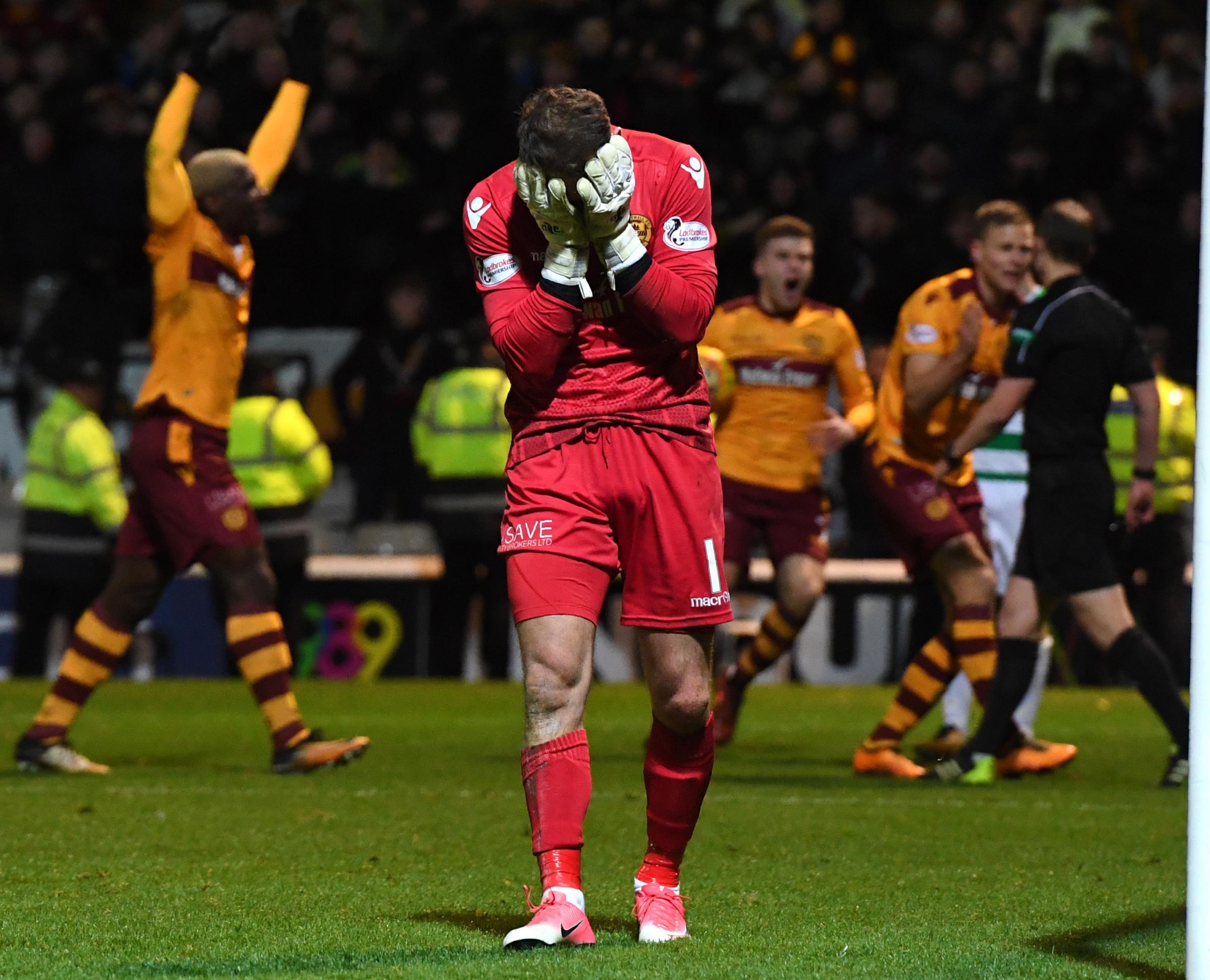 Motherwell’s Trevor Carson: It’s hard enough to beat Celtic on a level playing field, never mind with dodgy decisions