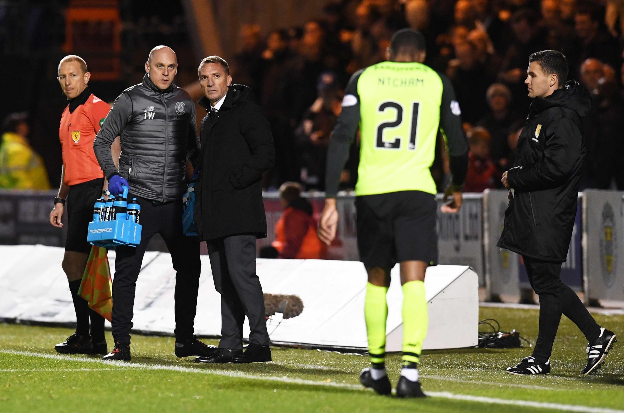 Celtic manager Brendan Rodgers laments “poor demonstration of officiating” after Olivier Ntcham red-card against St Mirren