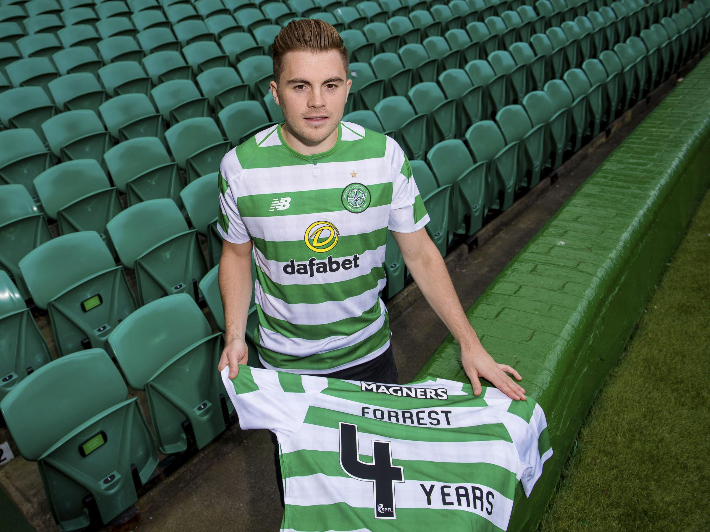 Celtic winger James Forrest signs new four-year deal at club