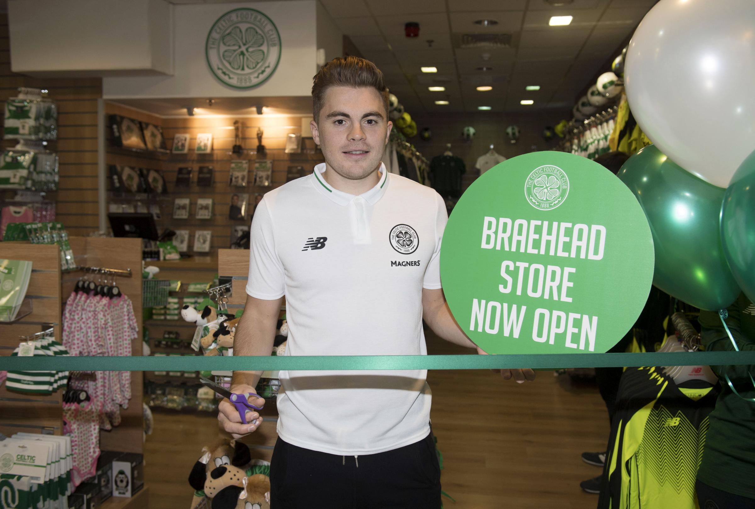 Hoops ace James Forrest opens new Celtic shop in popular shopping mall