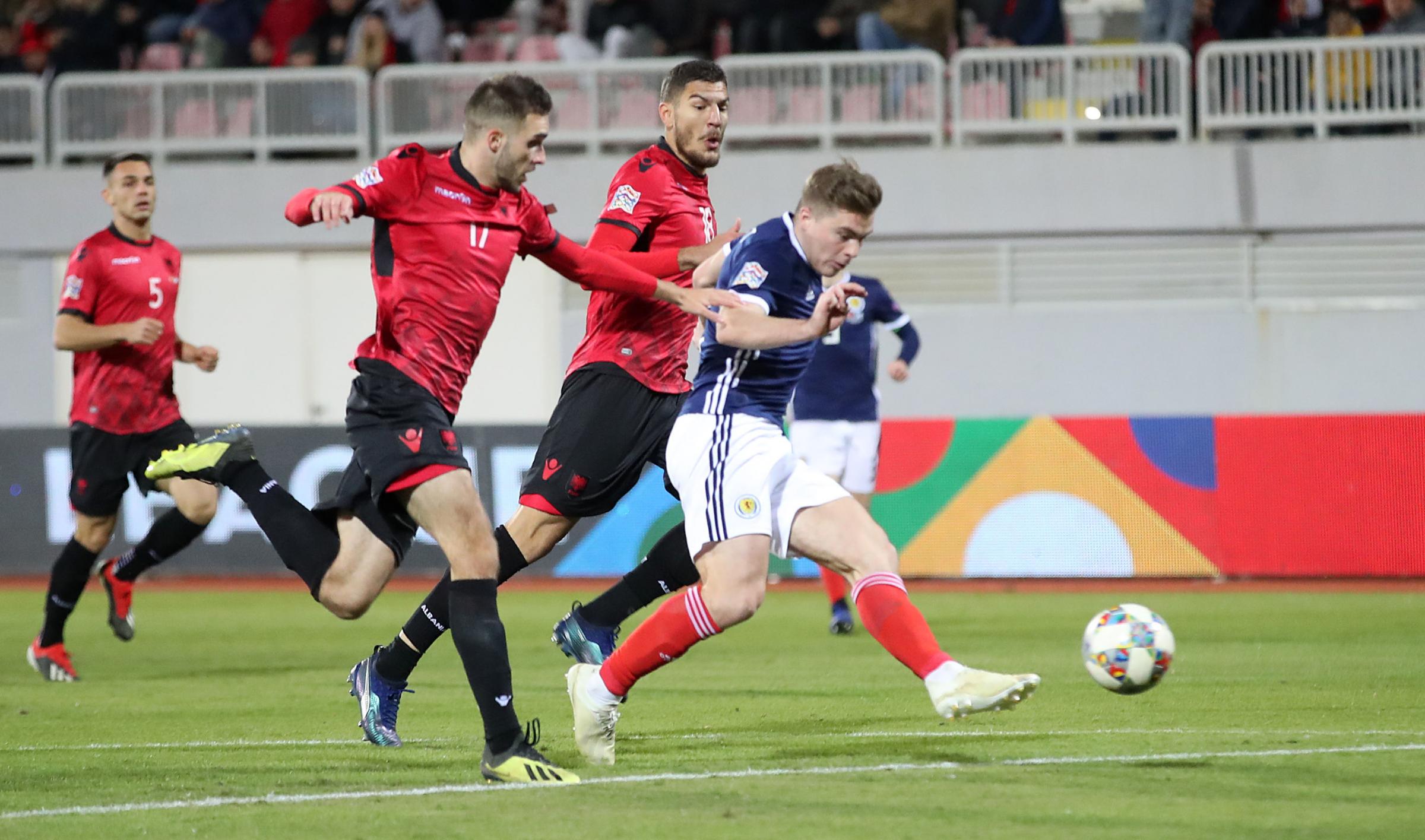 Albania 0 Scotland 4: James Forrest at the double as Alex McLeish’s injury-ravaged side coast to emphatic win